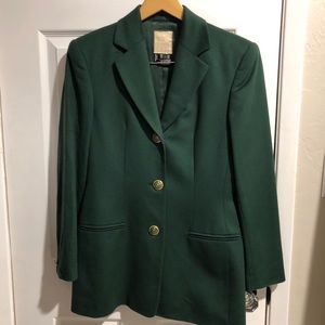 Vintage Hunter green wool/cashmere Blazer